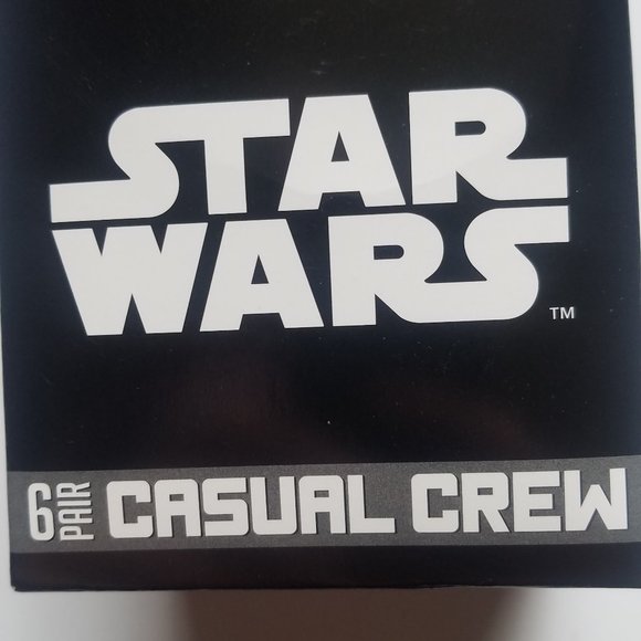 disney  star wars mens casual crew socks 6 pack - Picture 6 of 6